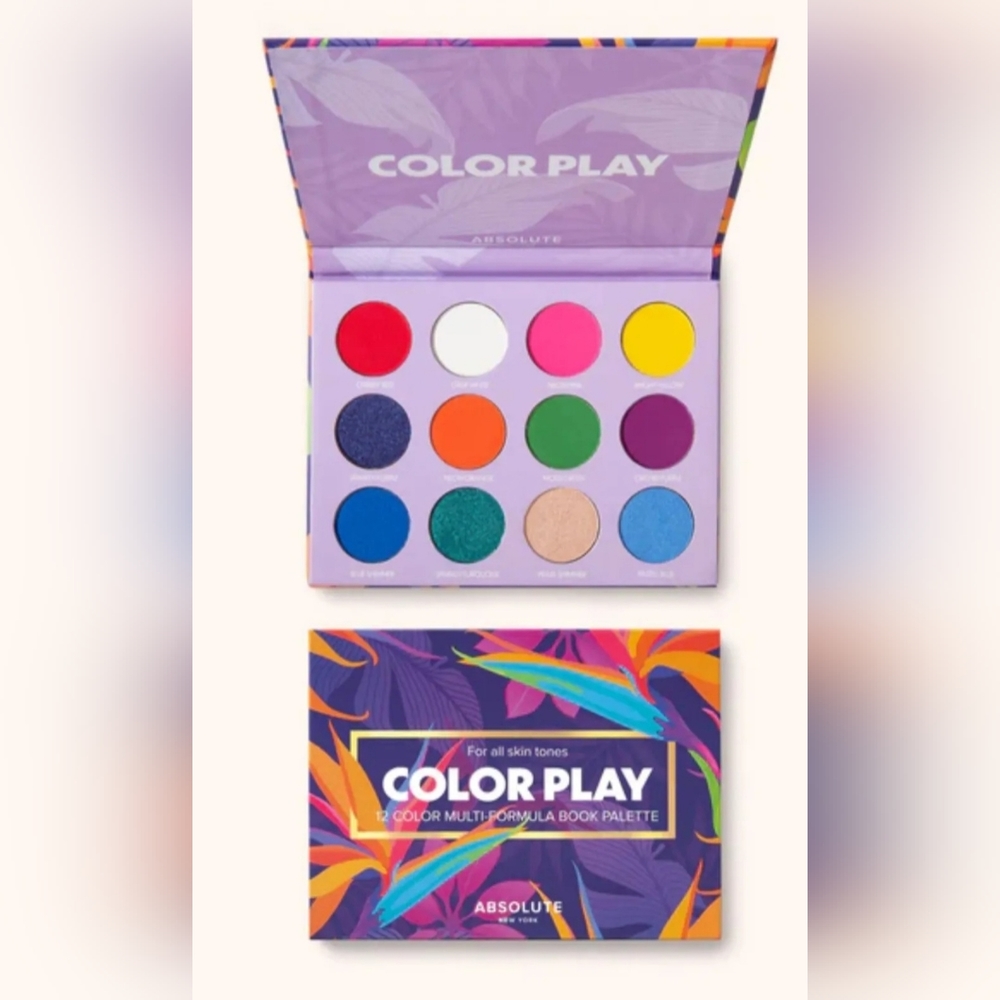 Eyeshadow Absolute New York Color Play 12 Shadows Multiformula Book